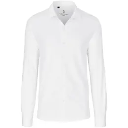 Mens Long Sleeve Alex Varga Cronus Knitted Shirt White Front